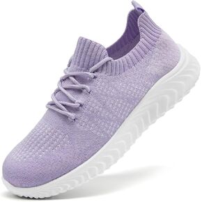 Womens Walking Shoes Slip On Casual Tennis Running Sport Workout Athletic Gym Sneakers Lightweight Breathable Non Slip Training Trainers