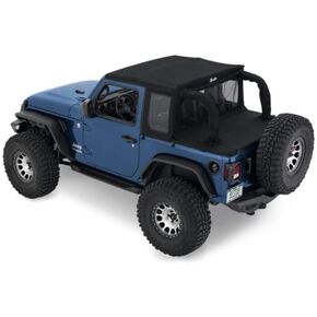 Bestop 5390317 Halftop Soft Top-Jeep '18 -2023 Wrangler JL 2-Door (Twill Black Twill)