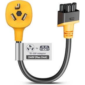 MECMO NEMA 10-30 Adapter for Tesla Gen 2 Mobile Charger, 24 Amp 240V, 10-30P Smart Adapters for Portable Gen II Mobile Chargers Connector for Tesla Motors Model S, 3, X, Y at 3-Prong Old Dryer Outlet