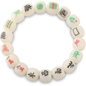 Gzrlyf Mahjong Bracelet Charm Mahjong Tile Bracelet Chinese Mahjong Gift Mahjong Player Jewelry For Mahjong Lover