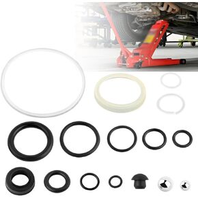 16PCS Floor Jack Repair Sealing Tool Kit, 3 Ton Jack Oil Seal Complete Set Repair Kit Oil Seal O-Ring Horizontal Jack Repair Kit, Jack Repair Tool Kit, Improved Sealing of Hydraulic Systems