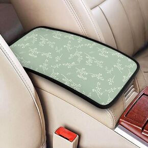 Sage Green Floral Auto Center Console Cover Pad Car Armrest Seat Box Cover Cushion Universal for Most Vehicle SUV Truck Car Accessories Decor in Saudi Arabia