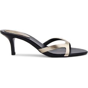 Kitten Heels for Women Single Strap Low Heel Open Toe Mule Shoes Non Slip Sandals