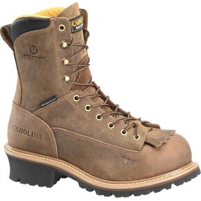 Carolina Men's CA9828 Driller 8Composite Toe Waterproof Logger Dark Brown 12 EE