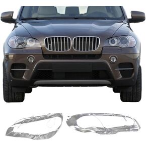 Passenger Right Side Clear Car Front Headlight Lens Cover Headlamp PC Shell Replacement for BMW X5 E70 2008 2009 2010 2011 2012 2013.