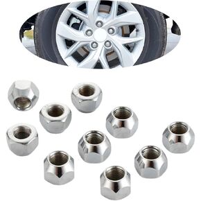 10 Pcs 1/2-20 Inches Trailer Lug Nuts， Anti-Theft Tire Hole Screws for Car, Wheel Stud Bolts for Trailers - Car Tire Nut Cap