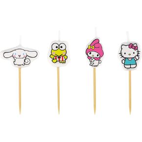 Unique Hello Kitty and Friends Pick Candles, 4 Count, Events and Party Supplies