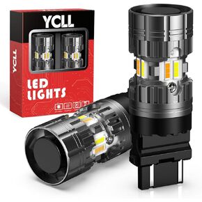 3157 LED Bulbs Switchback 3156 Dual Color Amber/White Turn Signal Lights and DRL/Parking Lights, Latest CANBUS Anti Hyper Flash Built-in Resistor Error Free,Pack of 2