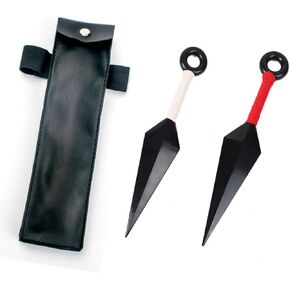 10 inch Ninja Big Kunai Weapon and PU Bag Set Cosplay Ninja fans Props