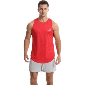 Men's Tank Tops Quick Dry Workout Top Mesh Running Sleeveless Shirts for Bodybuilding Gym Fitness Training