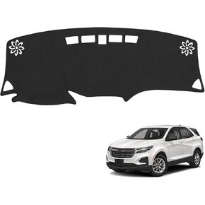 Black Dashboard Dash Board Cover Mat Carpet for Chevy Equinox 2018-2024 Accessories Dash Cover Flannel Material Dash Mat Sunshade