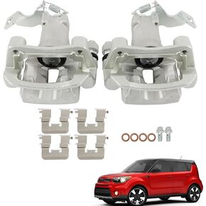 munirater 2Pcs Rear Brake Caliper with Bracket Replacement for 2014 2015 2016 2017 2018 Soul 58310B2A00 19-B6789A 58311B2A00 19-B6788A