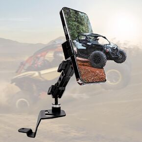 BESTAOO Phone Mount for Can-Am Maverick X3/MAX Models - CNC Aluminum 360° Adjustable Cell Phone Dashboard Holder - Vibration-Proof Off-Road Accessories