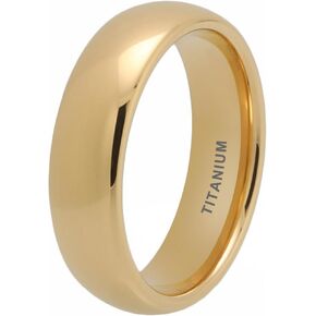 6mm 8mm Silver/Gold Titanium Rings for Men Women Fashion Jewelry Engagement Wedding Bands Domed Polished Shiny Comfort Fit