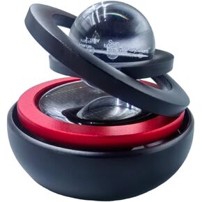 Car Air Freshener Solar Energy, Solar Powered Car Perfume Aromatherapy Diffuser, Car Air Purifier, Car Interior Dashboard Decoration for Car Office Home, Oil or Perfume Pad Not Include (Black)