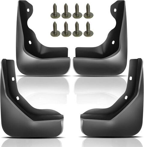 YHTAUTO Set of 4 Mud Flaps Splash Guards Accessories Replacement for Volkswagen Jetta 2011 2012 2013 2014 Sedan, Not Fit Side Skirts and Any Body Modifications, Front and Rear LH RH, Black in Saudi Arabia