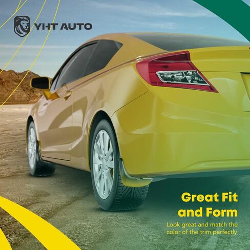 YHTAUTO Set of 4 Mud Flaps Splash Guards Accessories Replacement for Volkswagen Jetta 2011 2012 2013 2014 Sedan, Not Fit Side Skirts and Any Body Modifications, Front and Rear LH RH, Black in Saudi Arabia