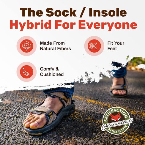Wool Flat Shoe Insert for Sandals & Sockless Shoes, Comfortable Shoe Insoles with Sweat-Absorbent Natural Fiber & Non-Slip Silicone Grip, Wide-Cut Foot Soles for Men & Women, Brown, Size 44 - SoxsolS in Saudi Arabia