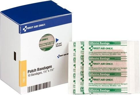 First Aid Only - FAE3000 Patch Bandages, 1 1/2 x1 1/2, 10 Count in Saudi Arabia