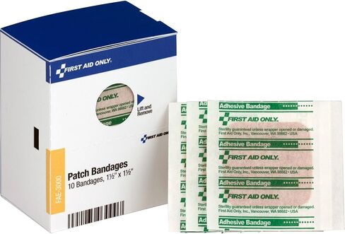 First Aid Only - FAE3000 Patch Bandages, 1 1/2 x1 1/2, 10 Count in Saudi Arabia