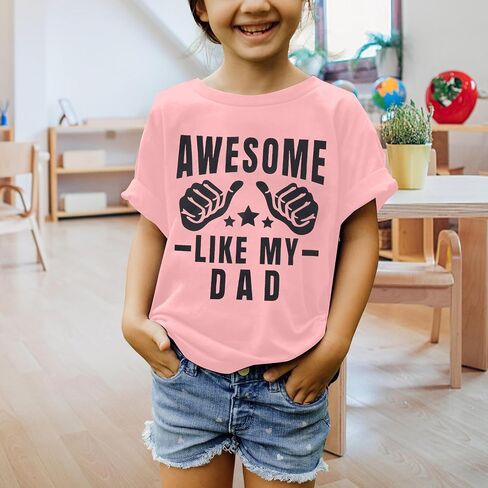 رائع مثل قميص ابنتي: قمصان أبي الرجال آباء يوم Tshirt أبي هدية عيد ميلاد قصيرة الأكمام TOE in Saudi Arabia