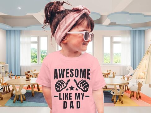 رائع مثل قميص ابنتي: قمصان أبي الرجال آباء يوم Tshirt أبي هدية عيد ميلاد قصيرة الأكمام TOE in Saudi Arabia