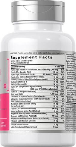 Horbäach Women's Multivitamin 50 Plus | 60 Coated Caplets | Advanced Vitamin Formula | Non-GMO & Gluten Free Supplement in Saudi Arabia