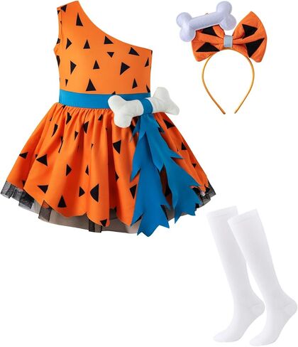bakjuno Toddler Caveman Costume Halloween Historical Stone Age Pebbles Outfits for Girls Boys Cosplay Party in Kuwait