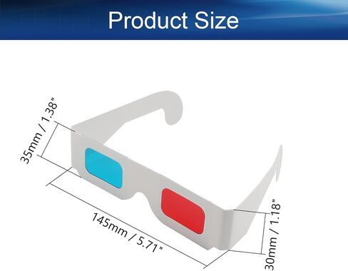 Othmro 3Pcs Durable 3D Style Glasses 3D Viewing Glasses 3D Movie Game Glasses Red-Blue 3D Glasses Plastic Frame Black Resin Lens for 3D TV Cinema Films DVD Viewing Home Movies in Saudi Arabia