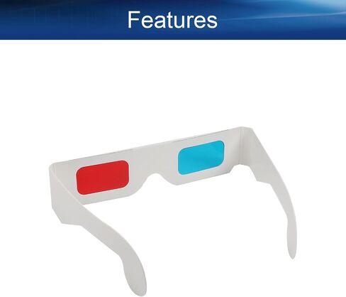 Othmro 3Pcs Durable 3D Style Glasses 3D Viewing Glasses 3D Movie Game Glasses Red-Blue 3D Glasses Plastic Frame Black Resin Lens for 3D TV Cinema Films DVD Viewing Home Movies in Saudi Arabia