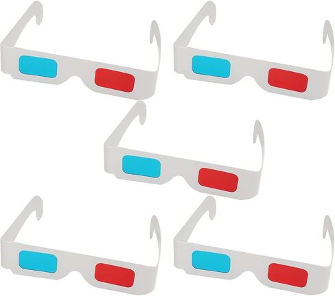 Othmro 3Pcs Durable 3D Style Glasses 3D Viewing Glasses 3D Movie Game Glasses Red-Blue 3D Glasses Plastic Frame Black Resin Lens for 3D TV Cinema Films DVD Viewing Home Movies in Saudi Arabia