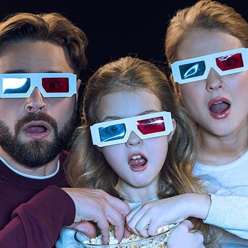 Othmro 3Pcs Durable 3D Style Glasses 3D Viewing Glasses 3D Movie Game Glasses Red-Blue 3D Glasses Plastic Frame Black Resin Lens for 3D TV Cinema Films DVD Viewing Home Movies in Saudi Arabia