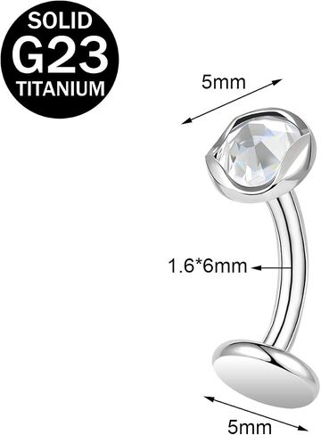 14G مكعب المجوهرات الزركونيا السرة ، ASTM F136 BELLY BELLY RING ، 6/8/10/12/14MM ملولب داخليًا طويلًا بارًا عزيزًا مسطحًا ، خاتم السرة الثقوب للنساء للنساء الذهب in Kuwait