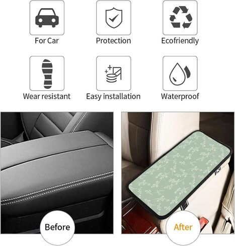 Sage Green Green Auto Center Cover Cover Cover Care Carrest Armrest Cover Cover Coushion Universal لمعظم إكسسوارات سيارة سيارات الدفع الرباعي للسيارات الدفع الرباعي ديكور in Saudi Arabia