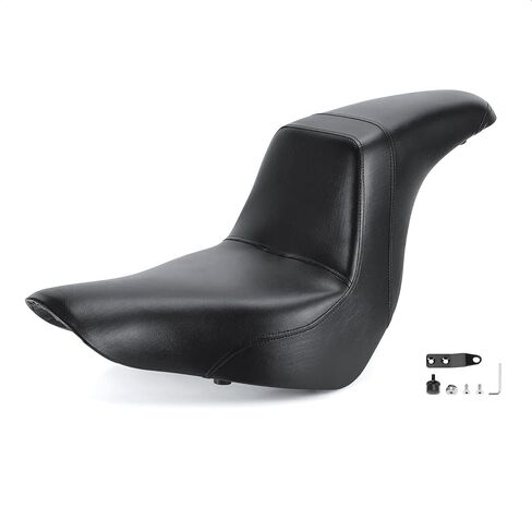 Motorcycle Two-up Seat, Driver+Passenger Seat Cushion, Stepped Type Fit for Harley Softail Low Rider FXLR FXLRS FXLRST 2018-2023 (Seat Black) in Saudi Arabia