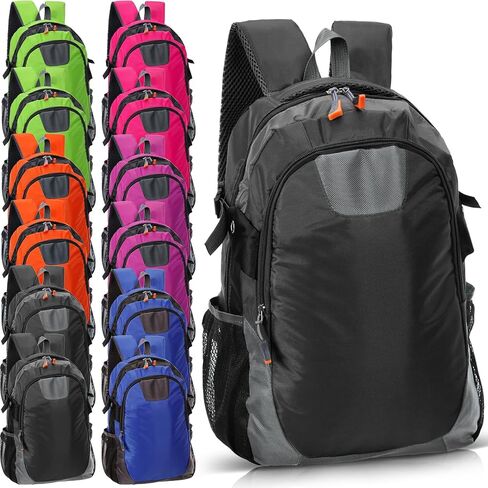24 Pieces 17 Inch School Backpack Bulk Classic Student Bag Bulk for Back to School Supplies Donation, Charities in Saudi Arabia