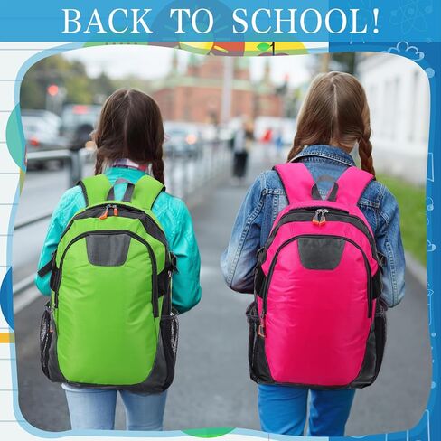 24 Pieces 17 Inch School Backpack Bulk Classic Student Bag Bulk for Back to School Supplies Donation, Charities in Saudi Arabia