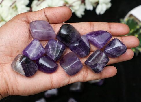 Crocon 1LB Petrified wood quartz tumbled stones and Crystals bulk 2000+ Carats Natural Kit for Reiki Healing Crystals Polished Tumble Stones Chakra Balancing Reiki Gift Home Décor DIY crafts in Saudi Arabia