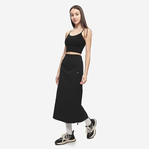 Women Cargo Skirt Casual Low Waist UPF 50+ Drawstring A-line Adjustable Long Skirt with Pockets SLD4M010 in Kuwait