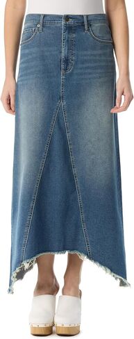 Jessica Simpson Women's Della Drape Zip Front 5-Pocket Maxi Jean Skirt Standard in Saudi Arabia