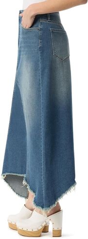 Jessica Simpson Women's Della Drape Zip Front 5-Pocket Maxi Jean Skirt Standard in Saudi Arabia
