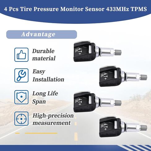 GetFarway 4 PCS Tyre Pressure Monitor Sensor 433MHz TPMS 13545366 FIT for GMC CHEVROLET CADILLAC SIERRA SILDADAD SUBRUBAN TAHOE YUKON ESCALADE 2019-2025 86803857 84338125 85110397 in Saudi Arabia