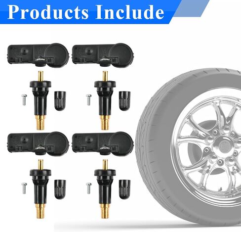 4-Pack TPMS 315MHz Tire Pressure Sensor Compatible with Chevy Silverado GMC Cadillac Buick Pontiac Saturn Hummber Saab Replace#13598771 13598772 13586335 13581558 in Kuwait