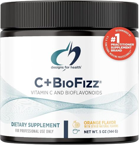 تصاميم للصحة C+BioFizz Fizzy فيتامين C مسحوق مشروب فيتامين C عالي الفعالية مع بيوفلافونويد - دعم المناعة + مضادات الأكسدة مزيج مشروب مسحوق فيتامين - نباتي (36 حصة / 144 جم) in Saudi Arabia