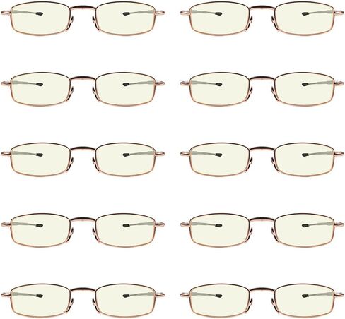 Eyekepper 3-pack Readers مستطيلة الربيع معبد كبير نظارات القراءة المعدنية للرجال الأسود +1.5 in Kuwait