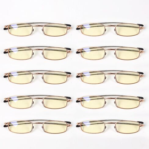 Eyekepper 3-pack Readers مستطيلة الربيع معبد كبير نظارات القراءة المعدنية للرجال الأسود +1.5 in Kuwait