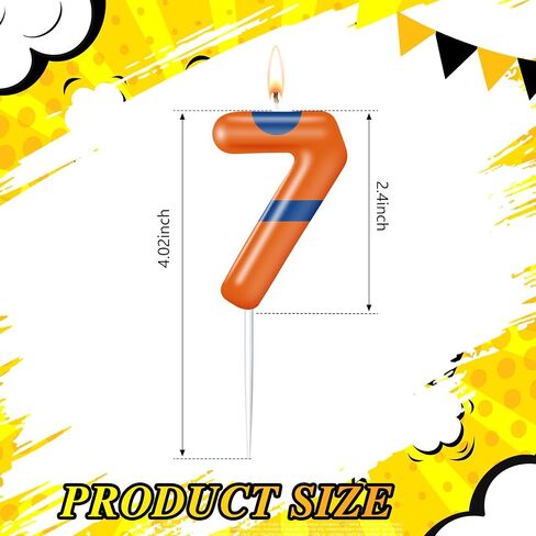 Mtlee Dragon Anime Candle Birthday Party Cake Dragon Cake Topper Orange مع حزام أزرق لمستلزمات حفلات عيد الميلاد تحت عنوان أنيمي (8) in Saudi Arabia