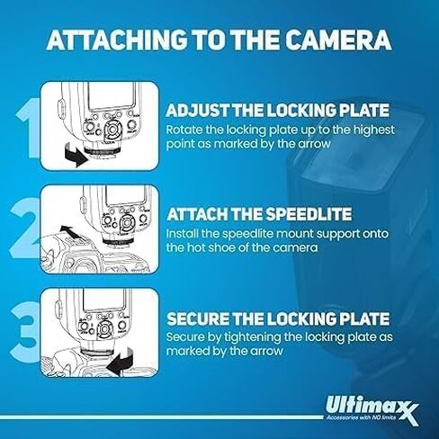 Ultimaxx's Professional Dynamic DF210 TTL Speedlite لـ Nikon D7200 D5600 D5500 D5300 D5000 D3500 D3400 D3300 D3200 D850 D810 D750 D700 D500 والمزيد، للكاميرات الرقمية مع حذاء معدني ساخن in Saudi Arabia
