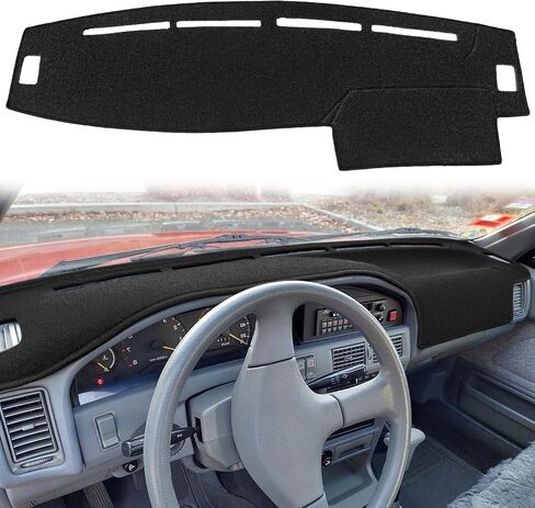Dash Cover Mat Custom Fit for Toyota Corolla Sedan Wagon 4 Door, Dashboard Cover Pad Cap Carpet Protector F222 (Black) in Saudi Arabia