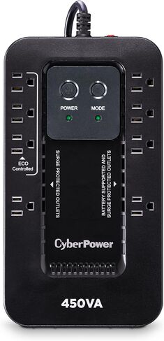 CyberPower EC850LCD Ecologic UPS Battery Backup and Surge Protector | 850VA/510W, 12 Outlets, ECO Mode, Compact, UL Certified in Kuwait